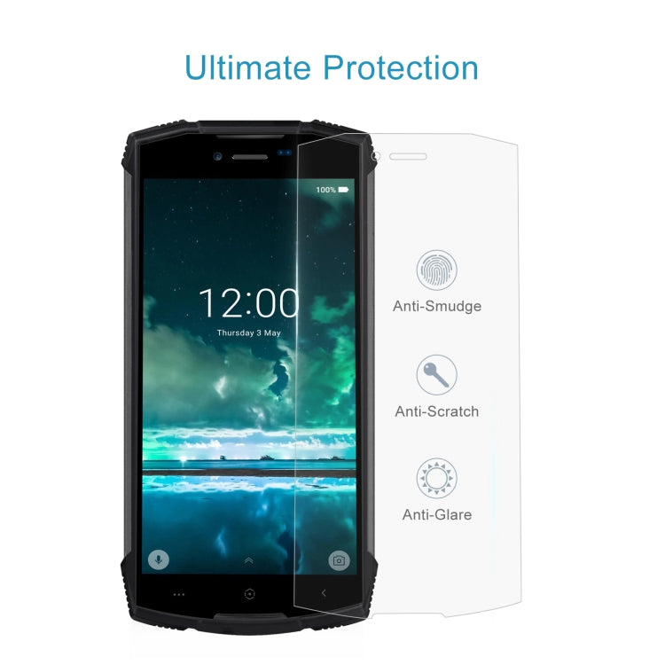 50 PCS 0.26mm 9H 2.5D Tempered Glass Film For Doogee S55