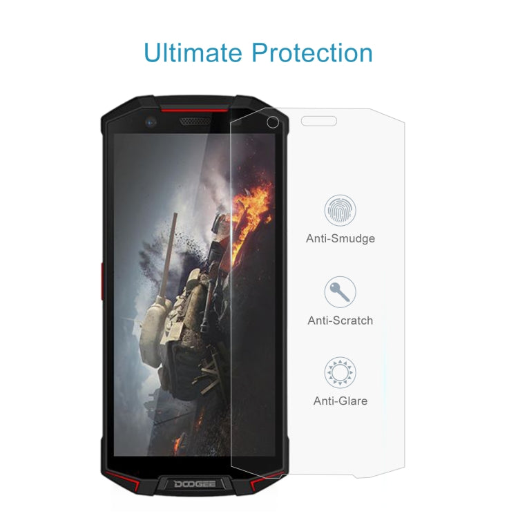 50 PCS 0.26mm 9H 2.5D Tempered Glass Film For Doogee S70
