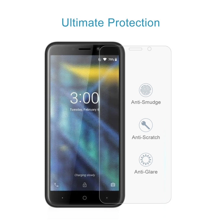 50 PCS 0.26mm 9H 2.5D Tempered Glass Film For Doogee X50L