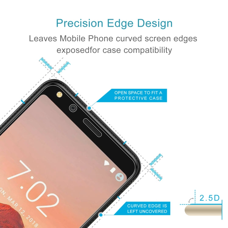 50 PCS 0.26mm 9H 2.5D Tempered Glass Film For Doogee X53