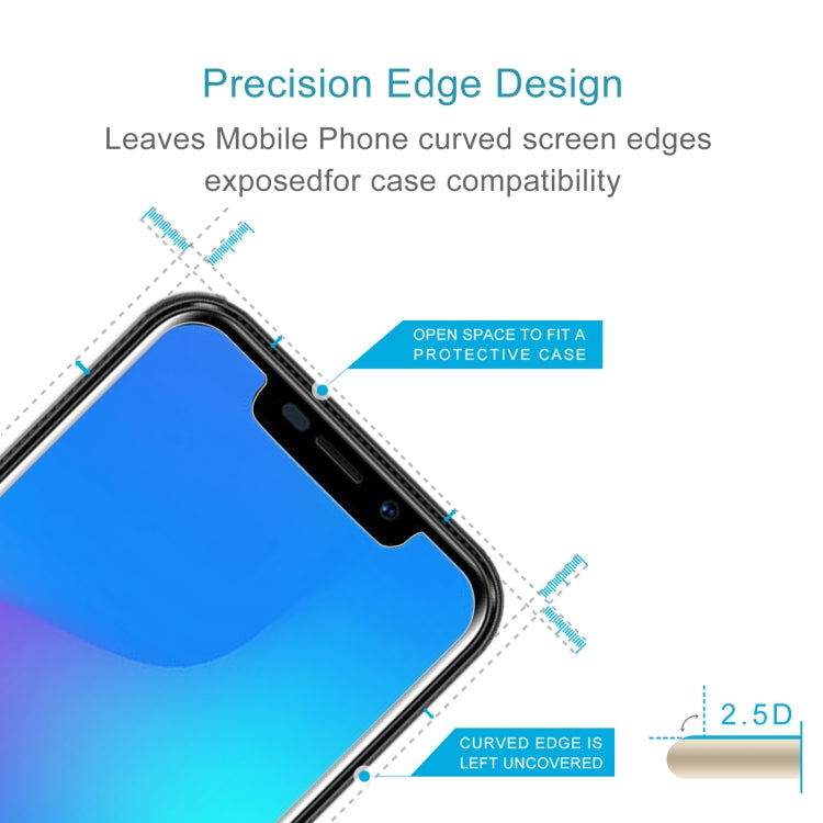50 PCS 0.26mm 9H 2.5D Tempered Glass Film For Doogee X70