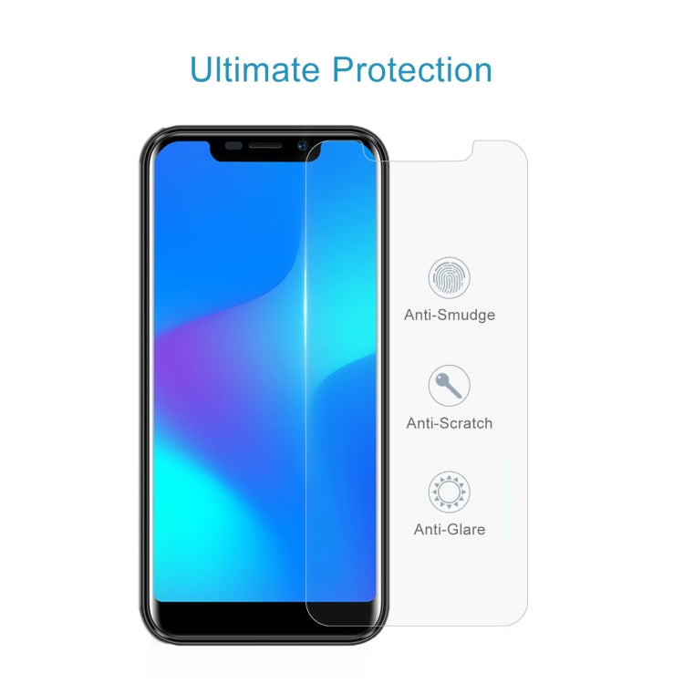 50 PCS 0.26mm 9H 2.5D Tempered Glass Film For Doogee X70