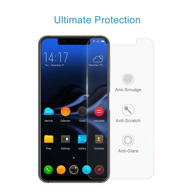 50 PCS 0.26mm 9H 2.5D Tempered Glass Film For Elephone A4