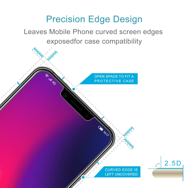 50 PCS 0.26mm 9H 2.5D Tempered Glass Film For Elephone A4 Pro