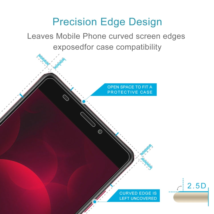 50 PCS 0.26mm 9H 2.5D Tempered Glass Film For Elephone C1 Max