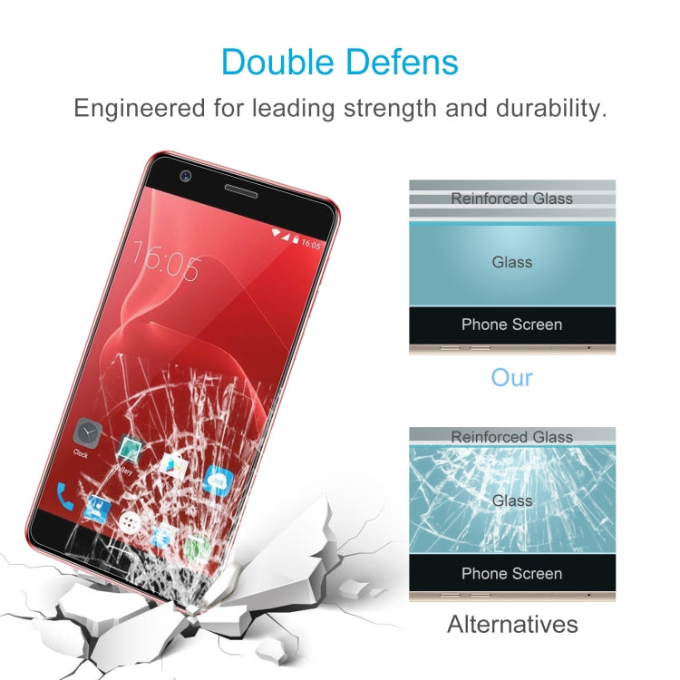 50 PCS 0.26mm 9H 2.5D Tempered Glass Film For Elephone P8 Max