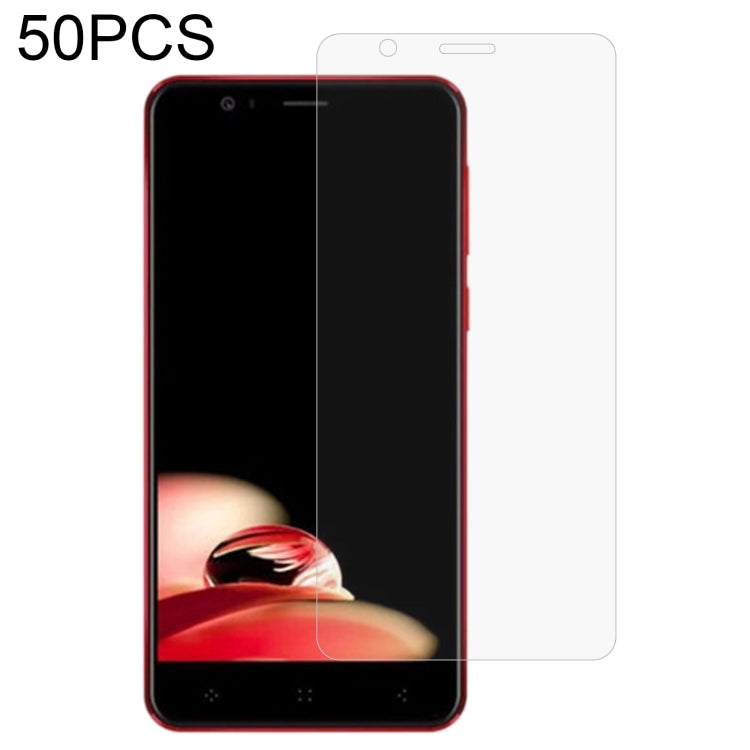 50 PCS 0.26mm 9H 2.5D Tempered Glass Film For Elephone P8 Mini
