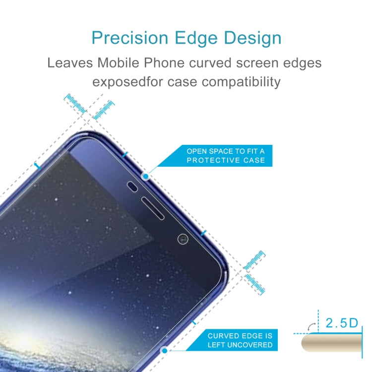 50 PCS 0.26mm 9H 2.5D Tempered Glass Film For Elephone S7