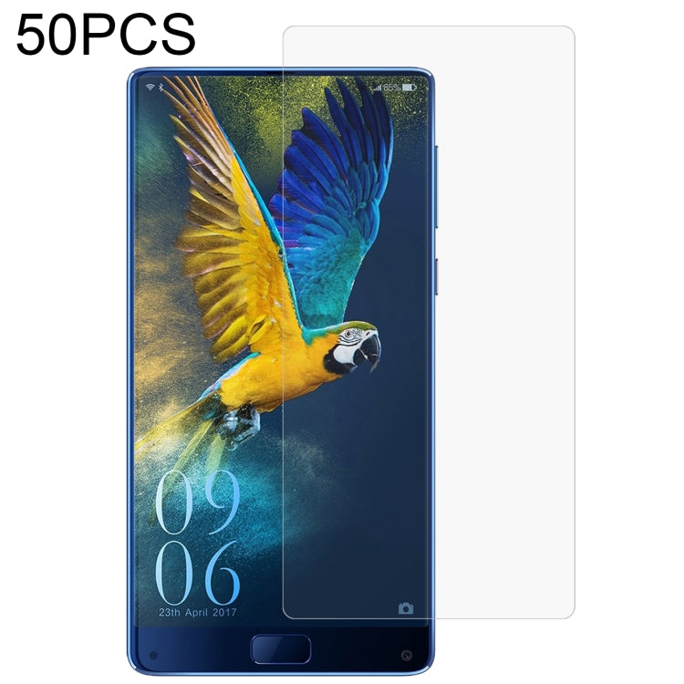 50 PCS 0.26mm 9H 2.5D Tempered Glass Film For Elephone S8