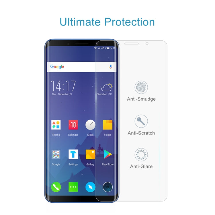 50 PCS 0.26mm 9H 2.5D Tempered Glass Film For Elephone U