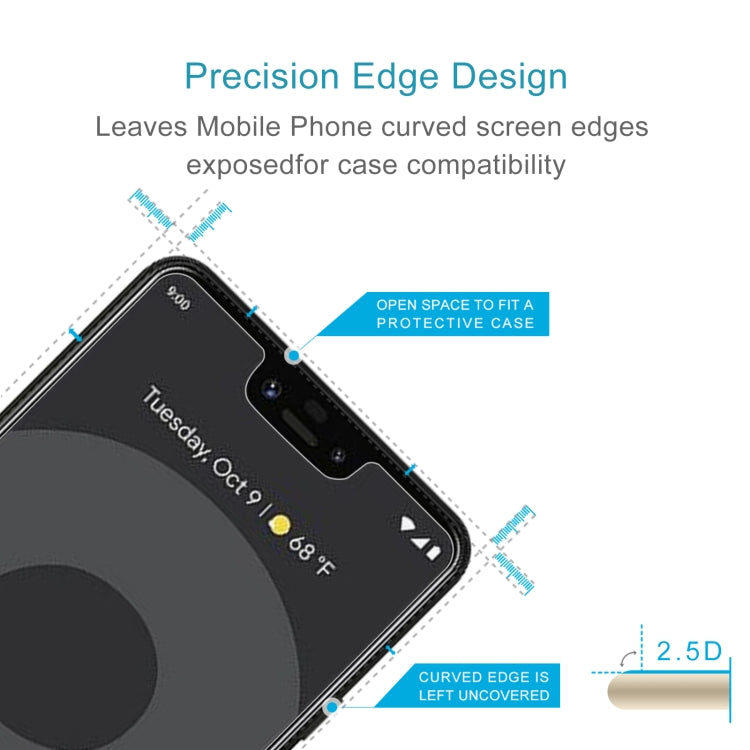 50 PCS 0.26mm 9H 2.5D Tempered Glass Film For Google Pixel 3 Lite XL