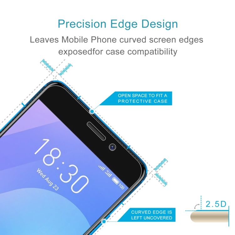 50 PCS 0.26mm 9H 2.5D Tempered Glass Film For Meizu M6 Note