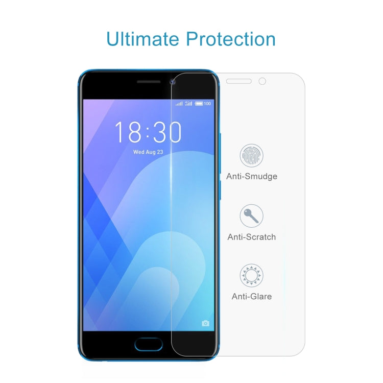 50 PCS 0.26mm 9H 2.5D Tempered Glass Film For Meizu M6 Note