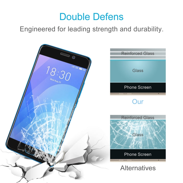 50 PCS 0.26mm 9H 2.5D Tempered Glass Film For Meizu M6 Note