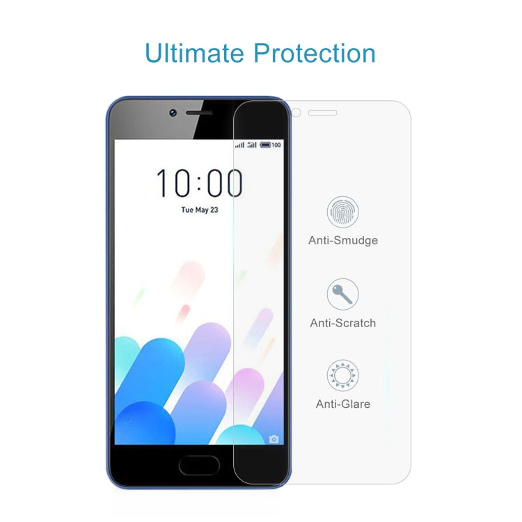 50 PCS 0.26mm 9H 2.5D Tempered Glass Film For Meizu Meilan A5