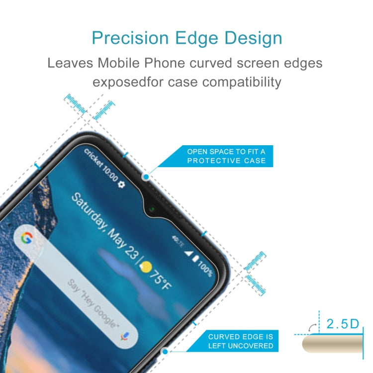 50 PCS 0.26mm 9H 2.5D Tempered Glass Film For Nokia C5 Endi