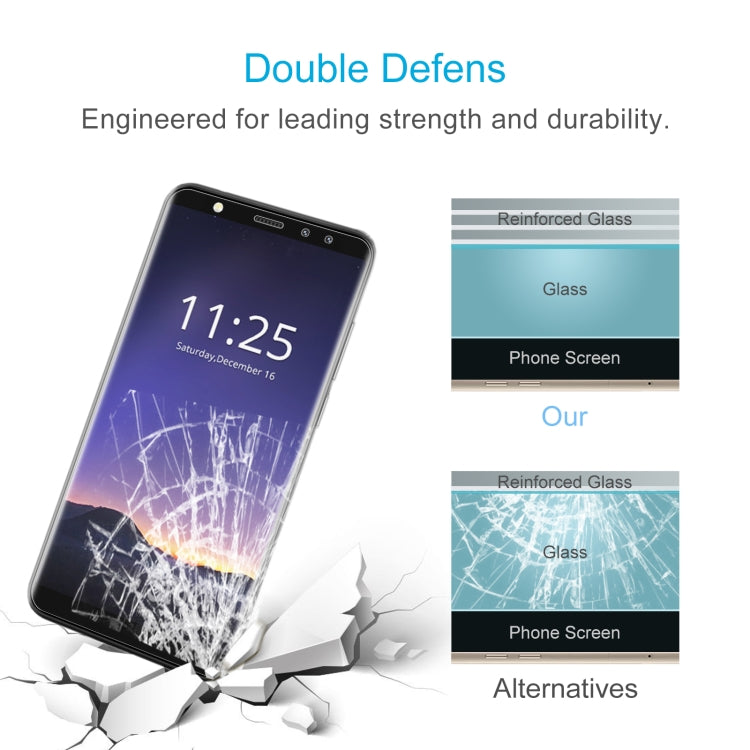 50 PCS 0.26mm 9H 2.5D Tempered Glass Film For Leagoo M9