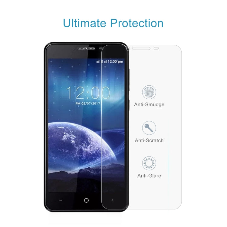 50 PCS 0.26mm 9H 2.5D Tempered Glass Film For Leagoo Power 2