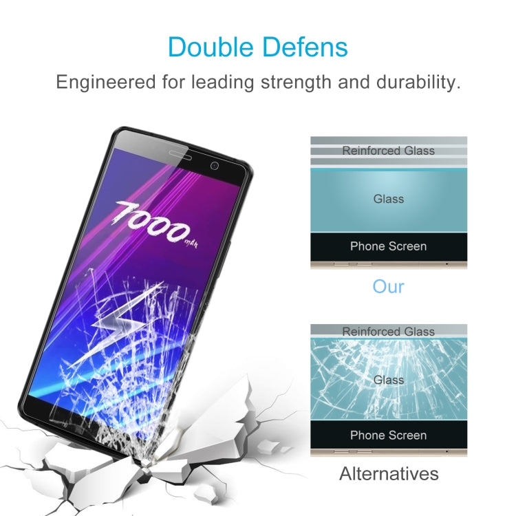 50 PCS 0.26mm 9H 2.5D Tempered Glass Film For Leagoo Power 5