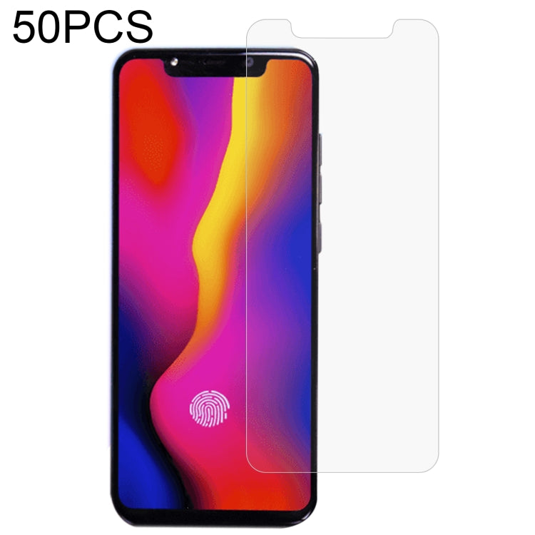 50 PCS 0.26mm 9H 2.5D Tempered Glass Film For Leagoo S10