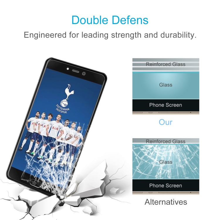 50 PCS 0.26mm 9H 2.5D Tempered Glass Film For Leagoo T5c
