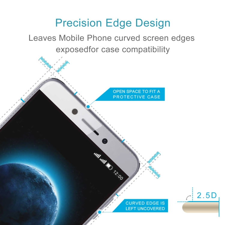 50 PCS 0.26mm 9H 2.5D Tempered Glass Film For Leagoo T8