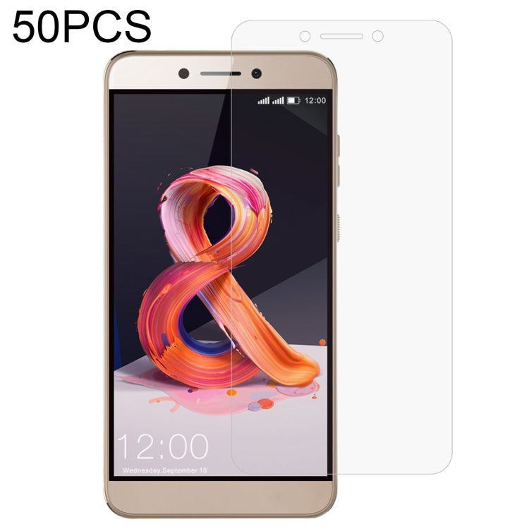 50 PCS 0.26mm 9H 2.5D Tempered Glass Film For Leagoo T8S