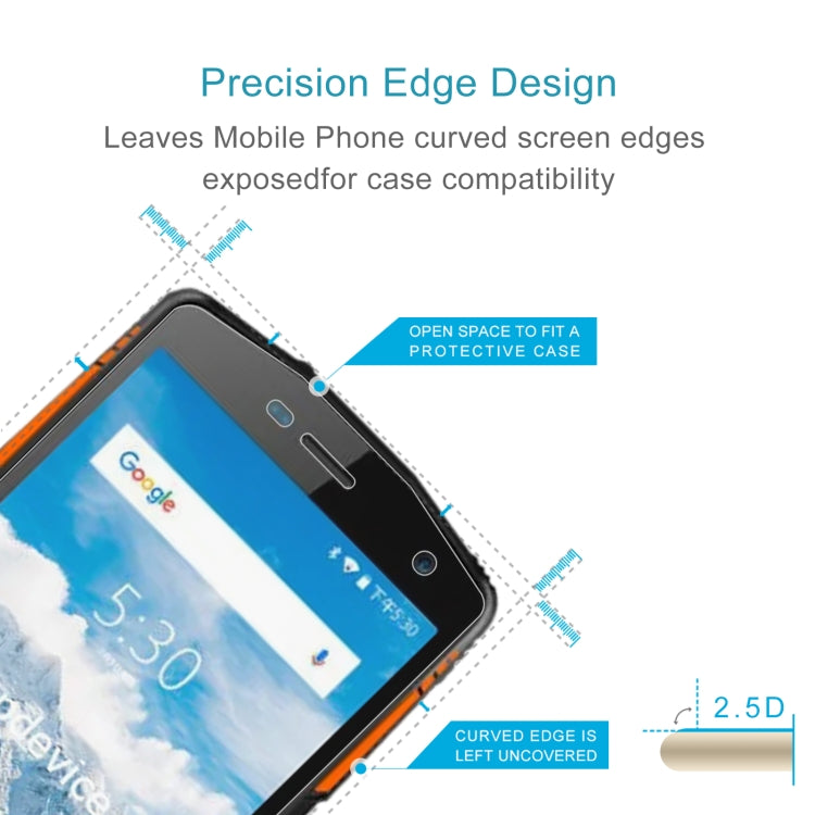 50 PCS 0.26mm 9H 2.5D Tempered Glass Film For Leagoo XRover