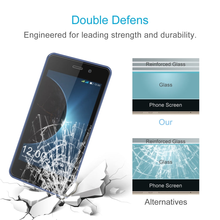 50 PCS 0.26mm 9H 2.5D Tempered Glass Film For Leagoo Z6
