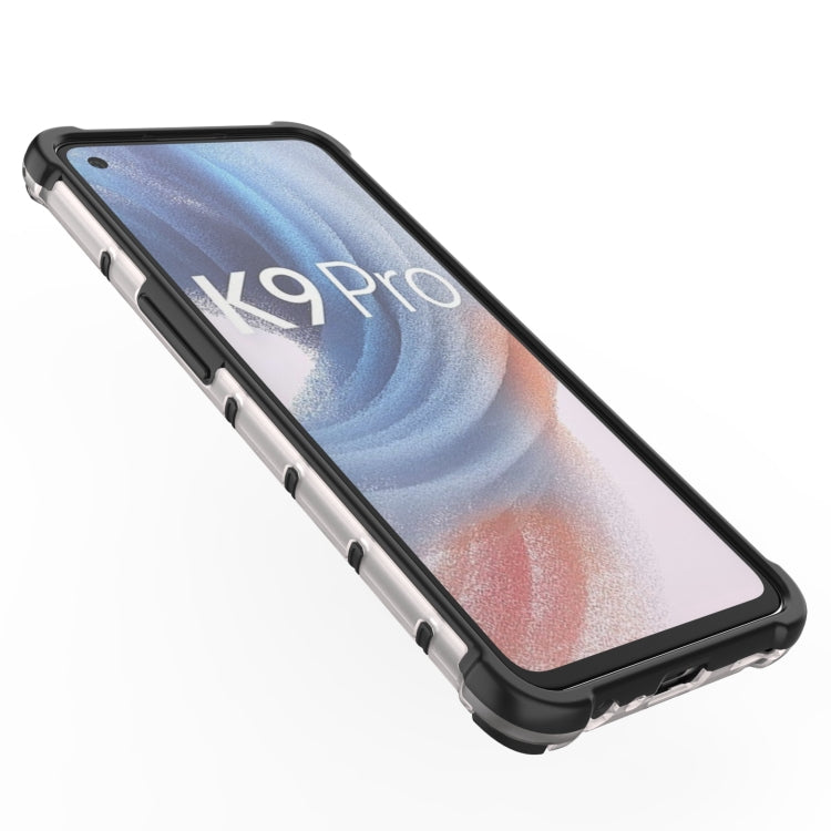 For OPPO K9 Pro 5G Shockproof Honeycomb PC + TPU Phone Case