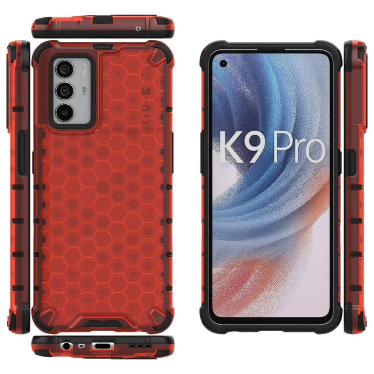 For OPPO K9 Pro 5G Shockproof Honeycomb PC + TPU Phone Case