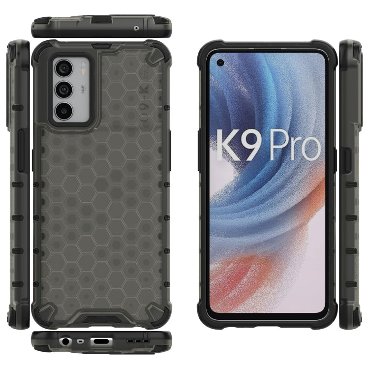 For OPPO K9 Pro 5G Shockproof Honeycomb PC + TPU Phone Case