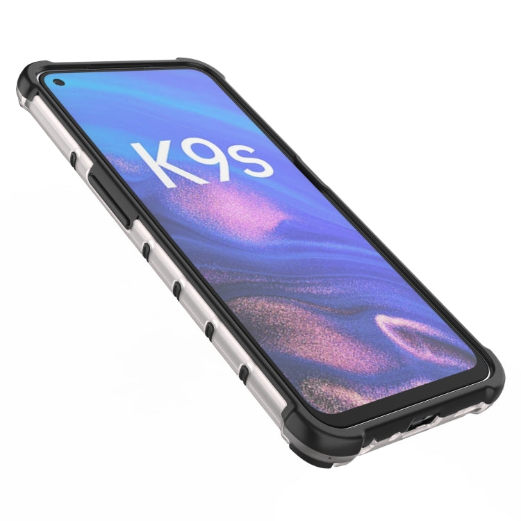 For OPPO K9s 5G Shockproof Honeycomb PC + TPU Phone Case