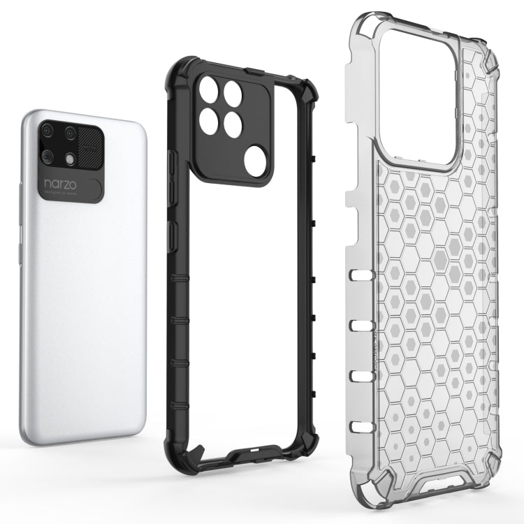 For OPPO Realme Narzo 50A Shockproof Honeycomb PC + TPU Phone Case