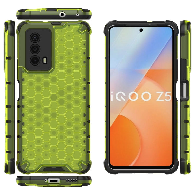 For vivo iQOO Z5 Shockproof Honeycomb PC + TPU Phone Case