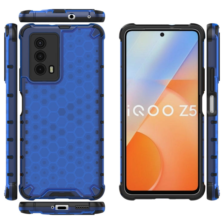 For vivo iQOO Z5 Shockproof Honeycomb PC + TPU Phone Case