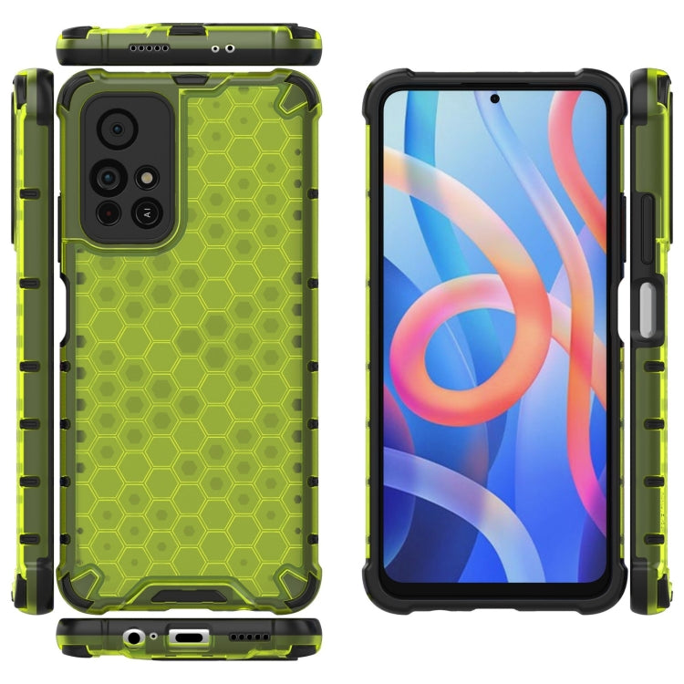 For Xiaomi Redmi Note 11 5G Shockproof Honeycomb PC + TPU Phone Case