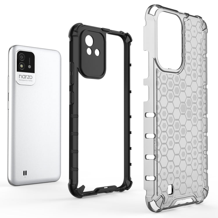 For OPPO Realme Narzo 50i Shockproof Honeycomb PC + TPU Phone Case