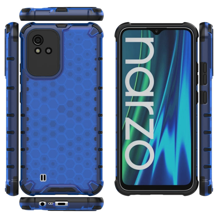 For OPPO Realme Narzo 50i Shockproof Honeycomb PC + TPU Phone Case