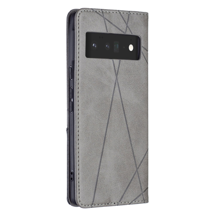 For Google Pixel 6 Pro Prismatic Invisible Magnetic Horizontal Flip Phone Leather Case with Holder & Card Slots & Photo Frame