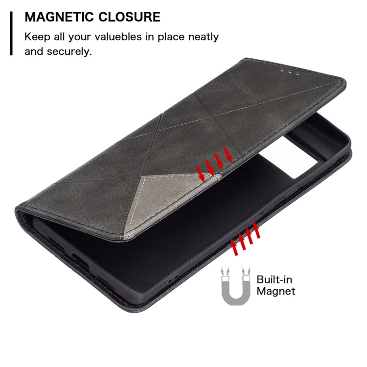 For Google Pixel 6 Pro Prismatic Invisible Magnetic Horizontal Flip Phone Leather Case with Holder & Card Slots & Photo Frame