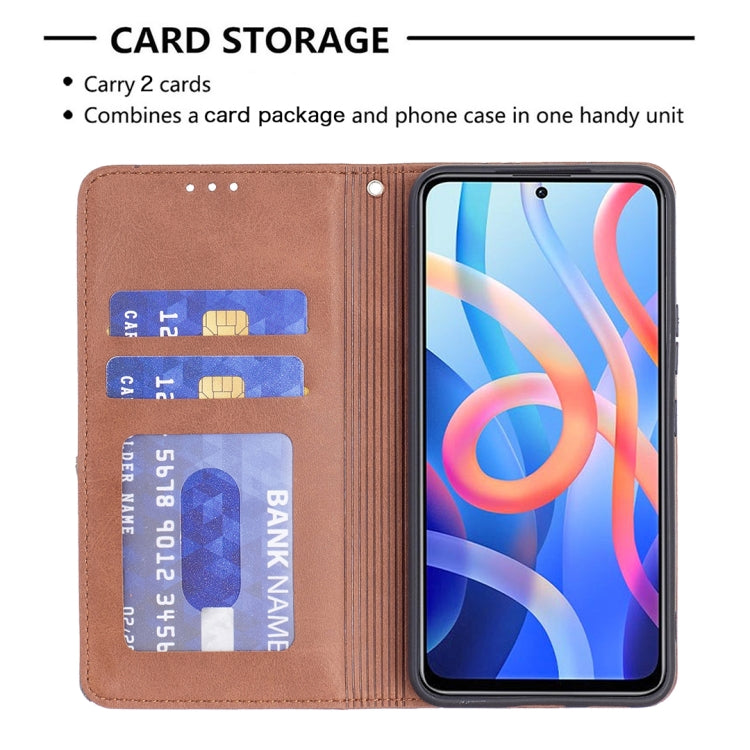 For Xiaomi Redmi Note 11 5G Prismatic Invisible Magnetic Leather Phone Case