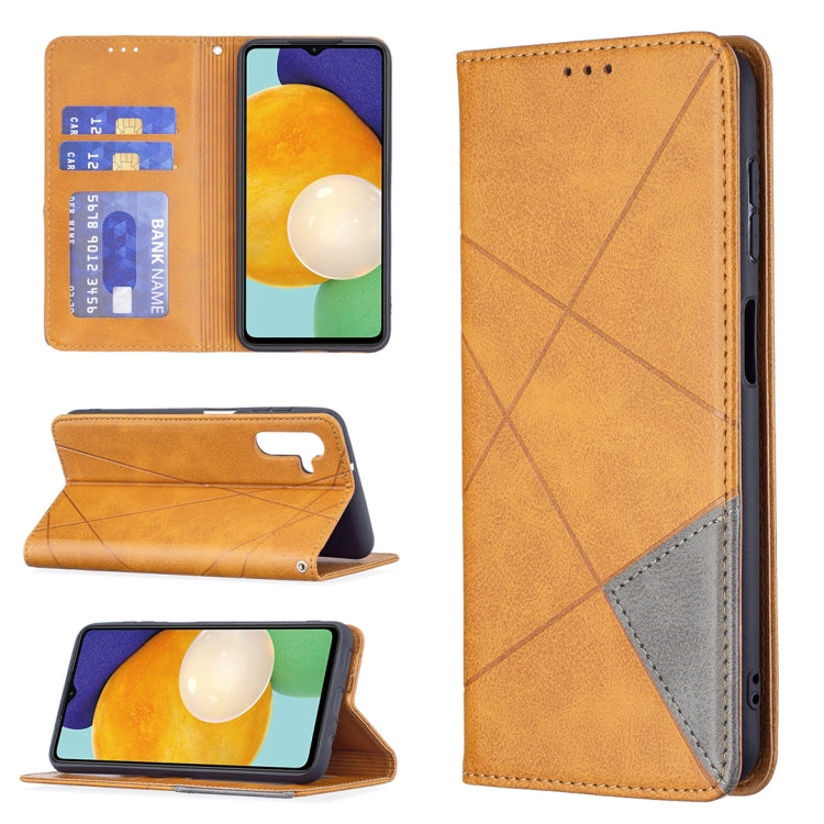 For Samsung Galaxy A13 5G Prismatic Invisible Magnetic Horizontal Flip Phone Leather Case with Holder & Card Slots & Photo Frame