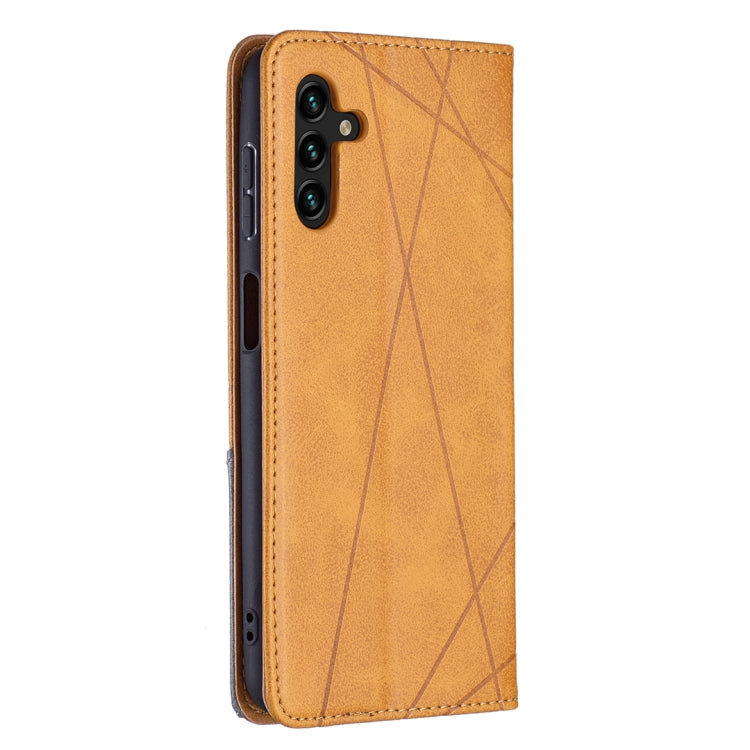 For Samsung Galaxy A13 5G Prismatic Invisible Magnetic Horizontal Flip Phone Leather Case with Holder & Card Slots & Photo Frame