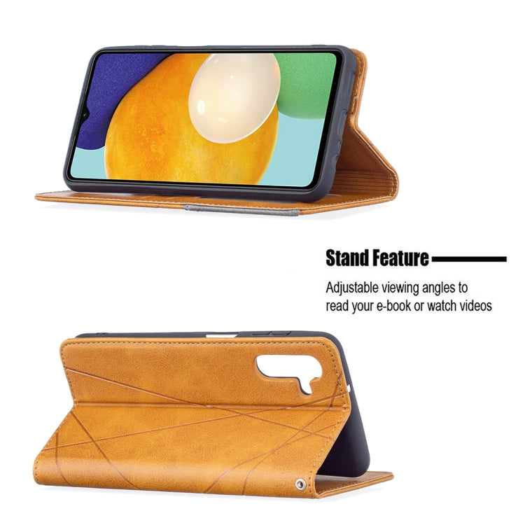 For Samsung Galaxy A13 5G Prismatic Invisible Magnetic Horizontal Flip Phone Leather Case with Holder & Card Slots & Photo Frame