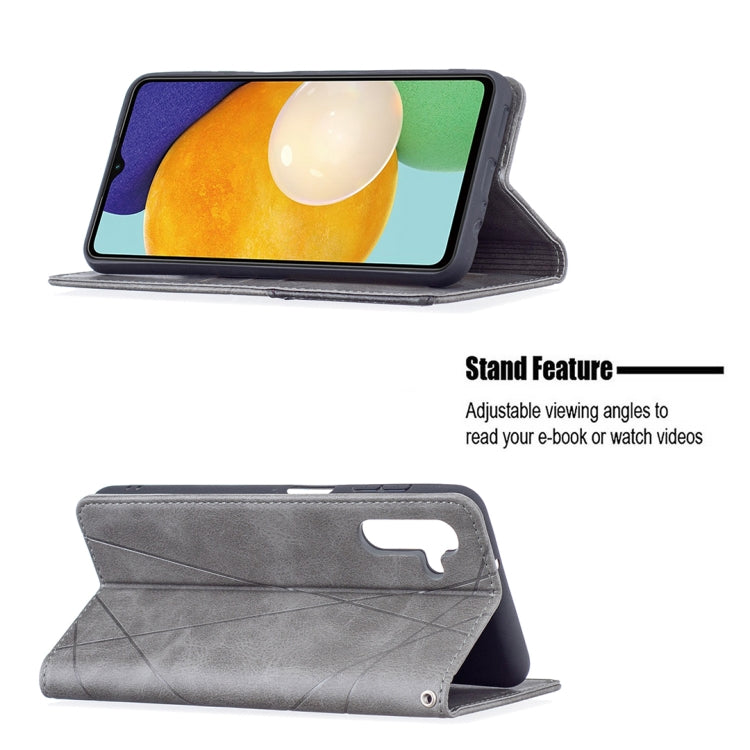 For Samsung Galaxy A13 5G Prismatic Invisible Magnetic Horizontal Flip Phone Leather Case with Holder & Card Slots & Photo Frame