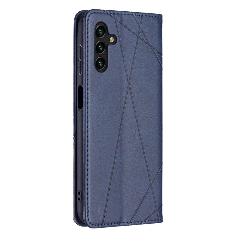 For Samsung Galaxy A13 5G Prismatic Invisible Magnetic Horizontal Flip Phone Leather Case with Holder & Card Slots & Photo Frame