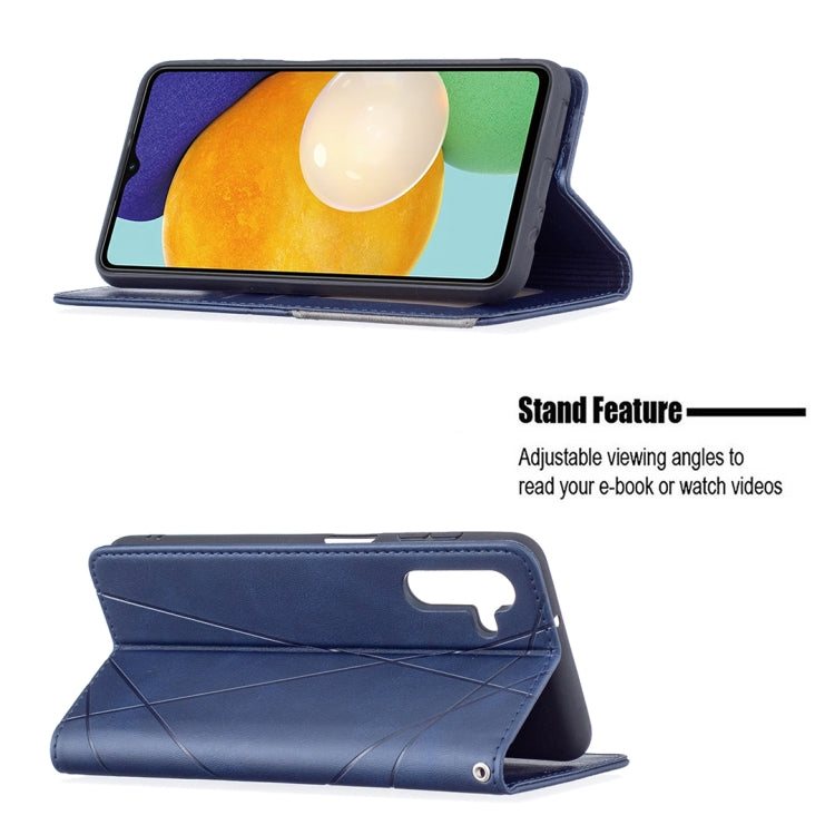 For Samsung Galaxy A13 5G Prismatic Invisible Magnetic Horizontal Flip Phone Leather Case with Holder & Card Slots & Photo Frame