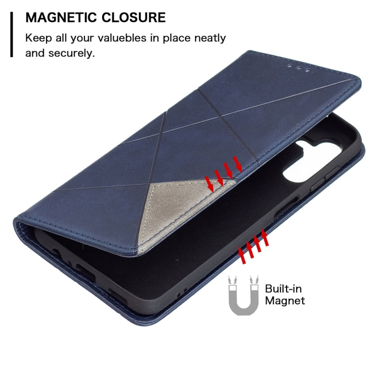For Samsung Galaxy A13 5G Prismatic Invisible Magnetic Horizontal Flip Phone Leather Case with Holder & Card Slots & Photo Frame