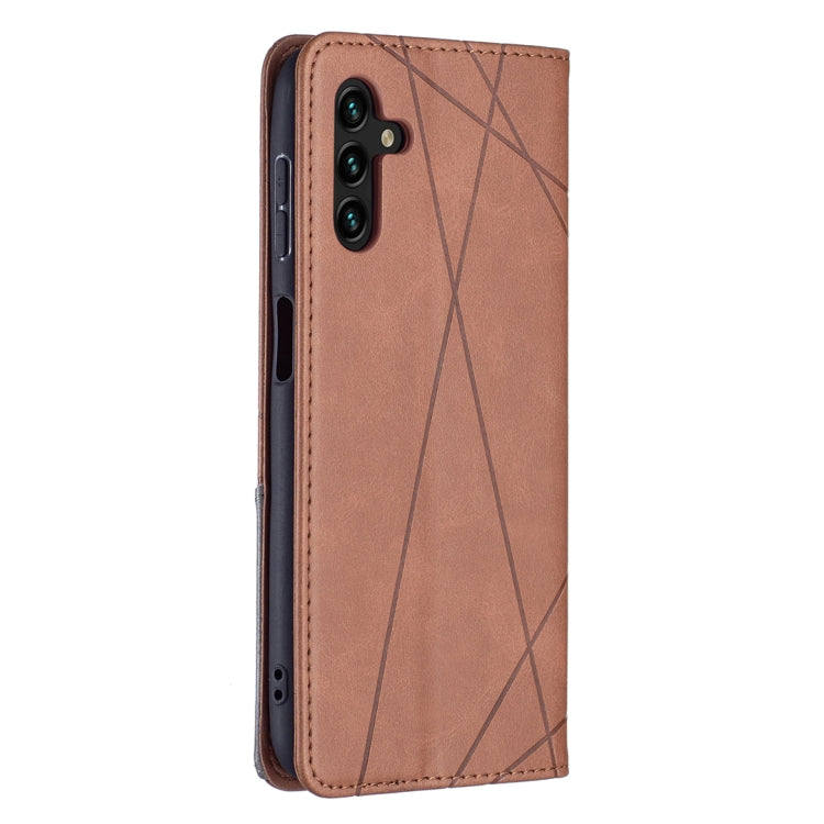 For Samsung Galaxy A13 5G Prismatic Invisible Magnetic Horizontal Flip Phone Leather Case with Holder & Card Slots & Photo Frame